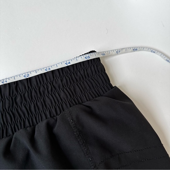 [SOLD] Black Low Waisted Nylon Athletic Track Shorts with Built-in Liner - Picture 6 of 9